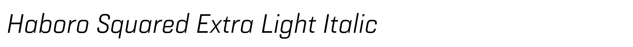 Haboro Squared Extra Light Italic image